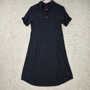 QÔR Womens Polo-Style Dress Black Size S Stretch Comfort Fit Pre-Owned